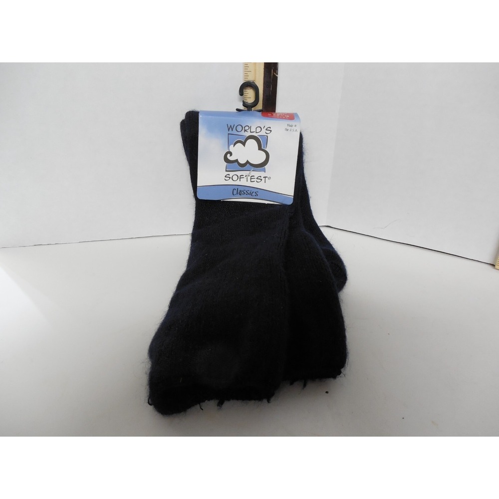 World's Softest SOCKS Classic Collection Size L M8.5-12 W10+ Navy